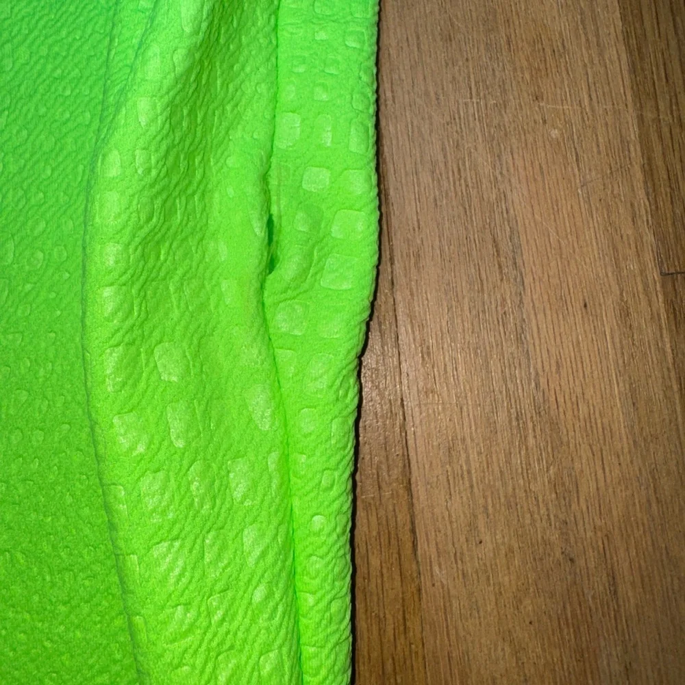 Boohoo Green Ribbed Midi Pencil Skirt for Night Out